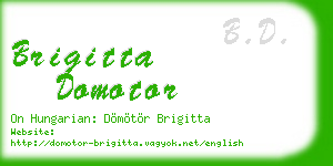 brigitta domotor business card