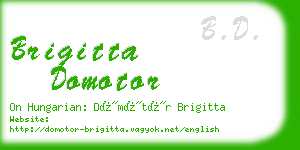 brigitta domotor business card